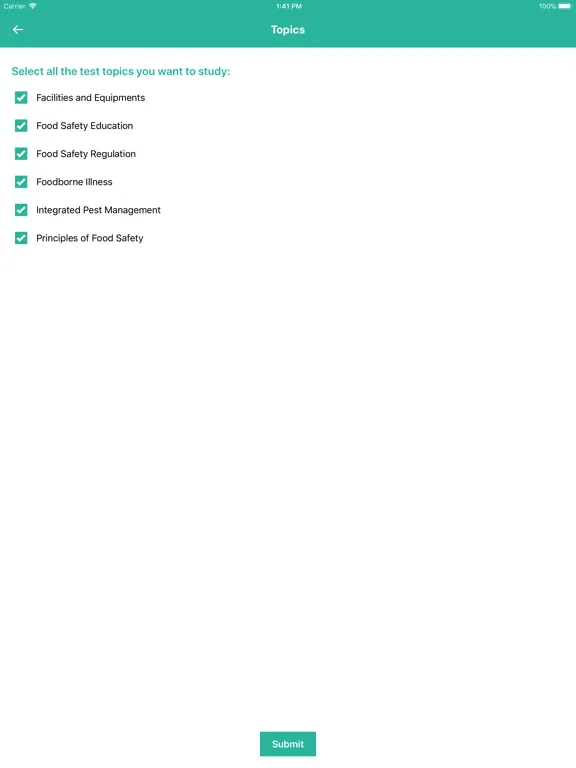 Servsafe and CPFM Test Prep iPad  Screenshots