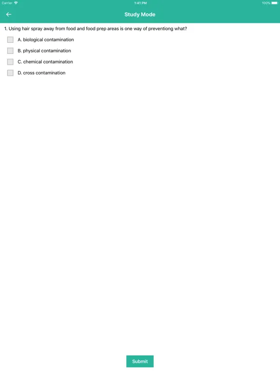 Servsafe and CPFM Test Prep iPad  Screenshots