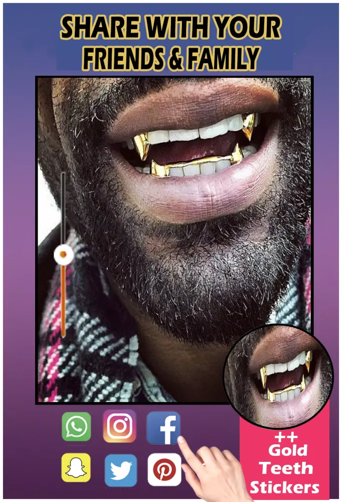 Gold Teeth Photo Editor Screenshots