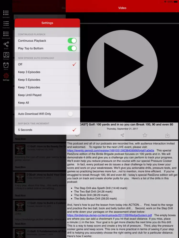 Golf Aggressive Radio iPad  স্ক্রিনশট