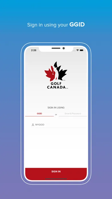 Tangkapan skrin Golf Canada TM