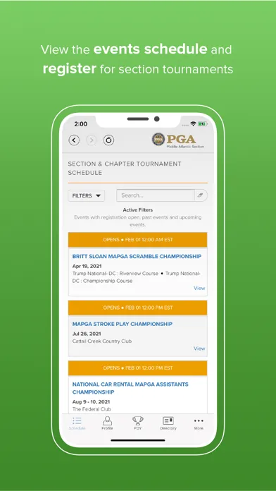 Middle Atlantic PGA Section Ekran Görüntüleri