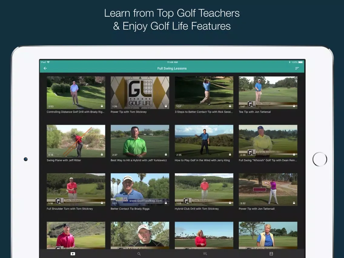 Golf Life Channel iPad  स्क्रीनशॉट