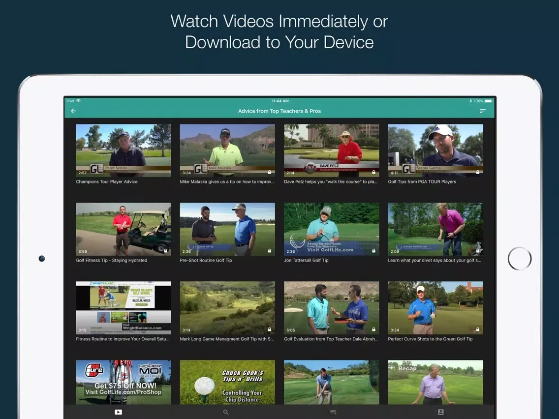 Golf Life Channel iPad  स्क्रीनशॉट