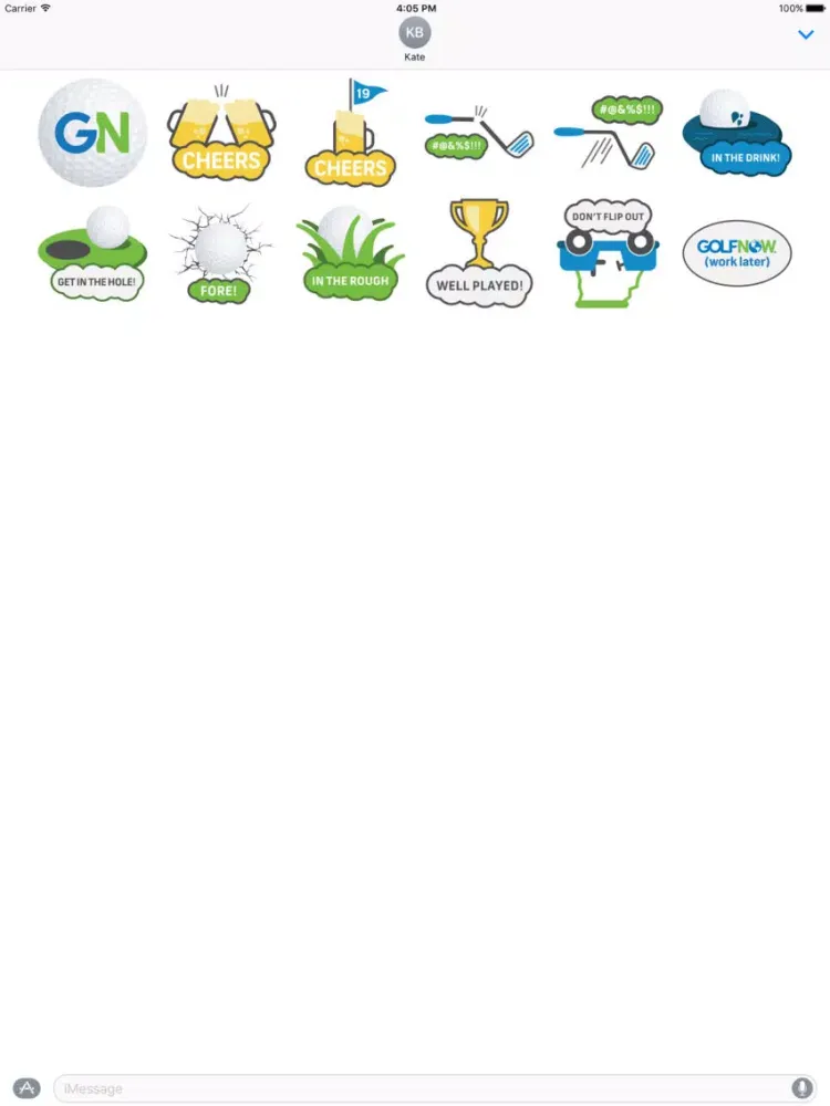 GolfNow Stickers for Golfers iPad  سکرین شاٹس
