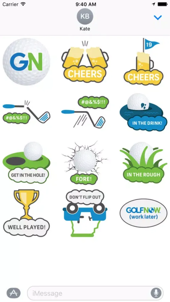 GolfNow Stickers for Golfers سکرین شاٹس