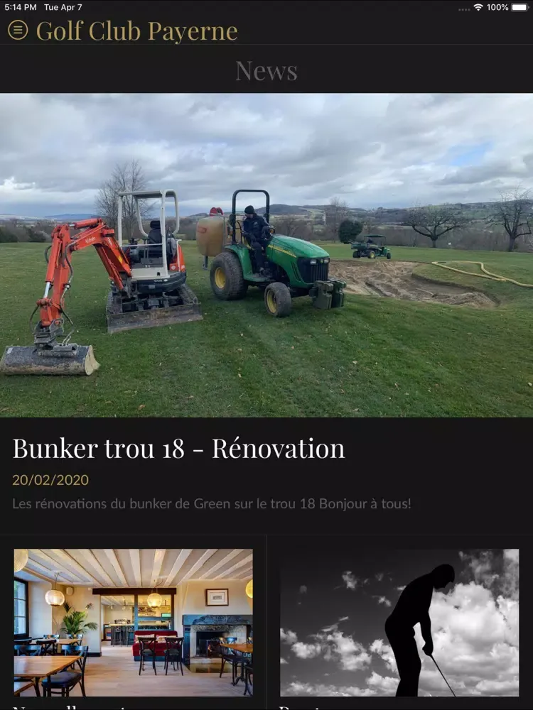 Screenshot di Golf Club Payerne iPad 
