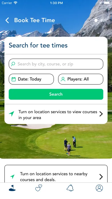 Ảnh chụp màn hình của GolfBook Mobile