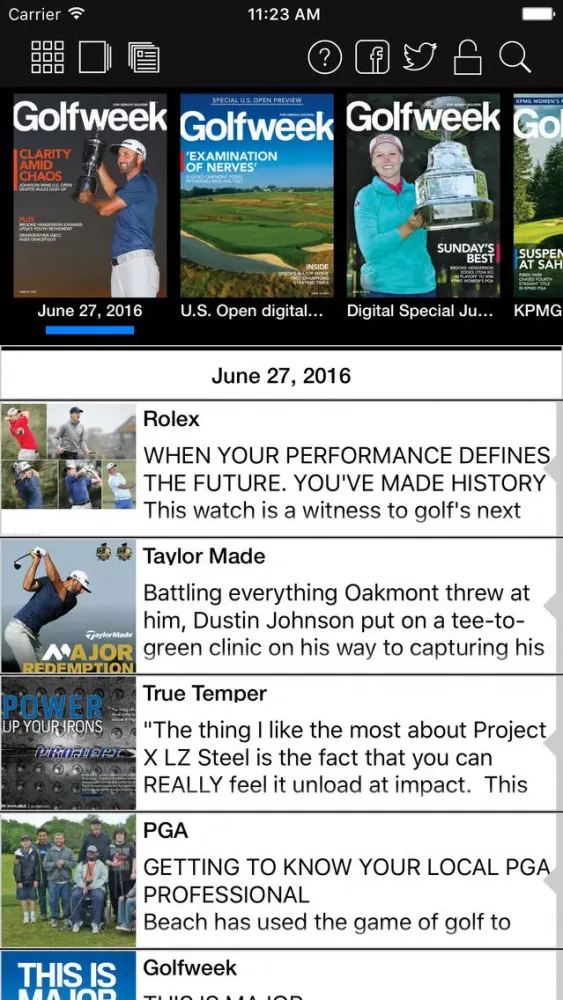 Golfweek Magazine スクリーンショット