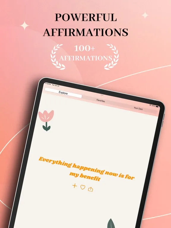 EmpowerHER - Affirmations iPad  Screenshots