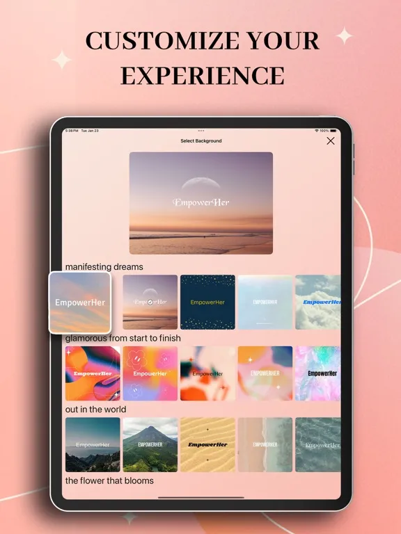 EmpowerHER - Affirmations iPad  Screenshots