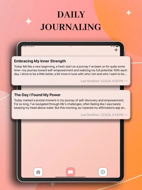 EmpowerHER - Affirmations iPad  Screenshots