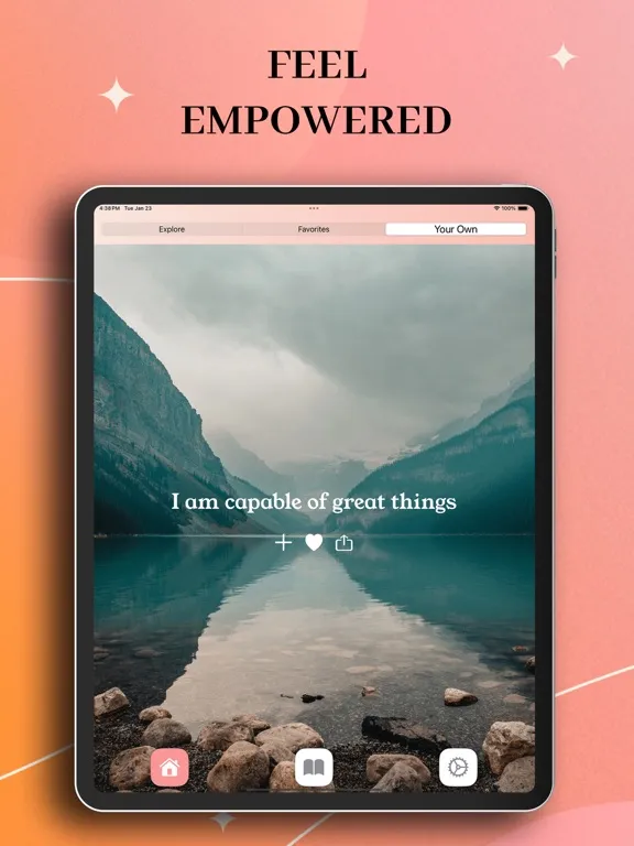 EmpowerHER - Affirmations iPad  Screenshots