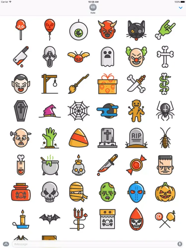 Скриншоты Fun Halloween Stickers iPad 