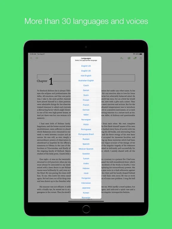 Tangkapan skrin EPUB Aloud: Book Voice Reader iPad 