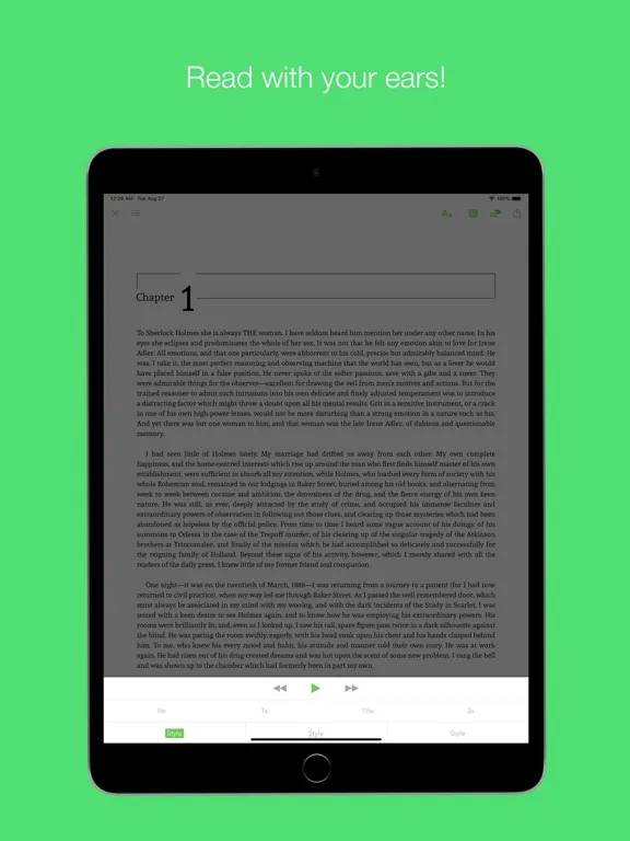 Tangkapan skrin EPUB Aloud: Book Voice Reader iPad 