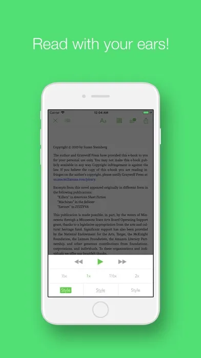 Tangkapan skrin EPUB Aloud: Book Voice Reader