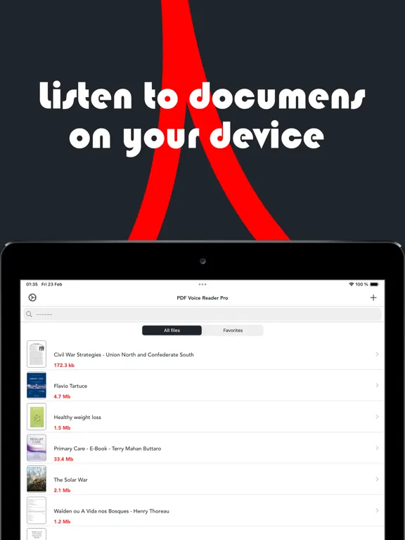 Tangkapan skrin PDF Voice Reader Aloud iPad 