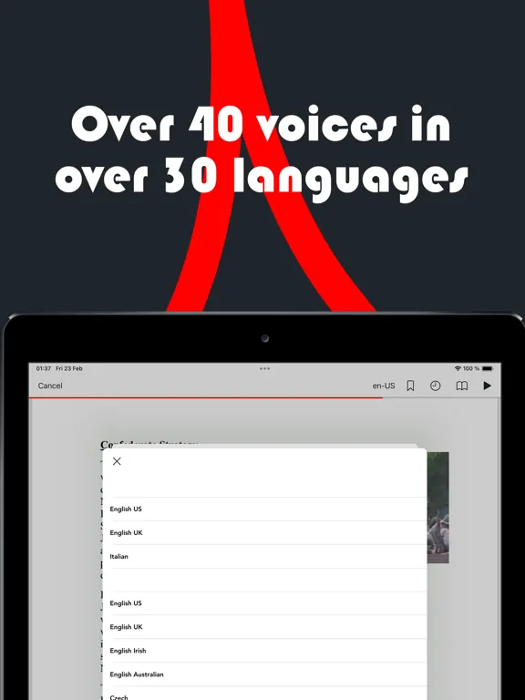 Tangkapan skrin PDF Voice Reader Aloud iPad 