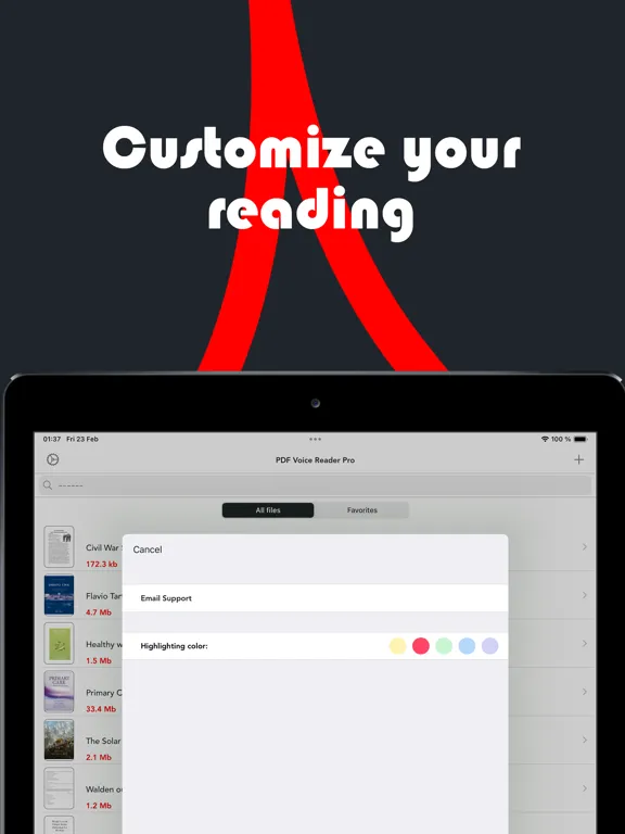 Tangkapan skrin PDF Voice Reader Aloud iPad 
