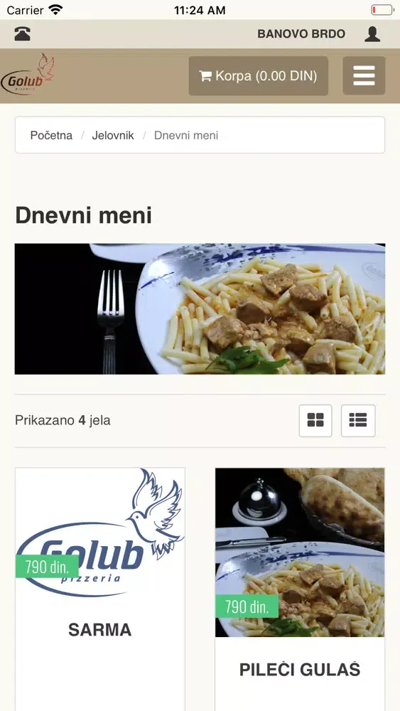 Captures d'écran de Golub Pizzeria