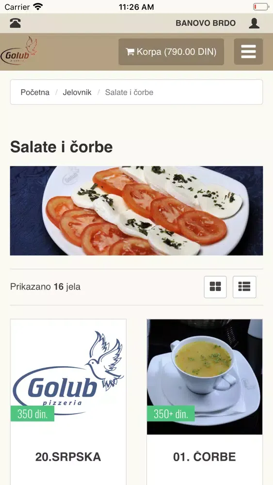Captures d'écran de Golub Pizzeria