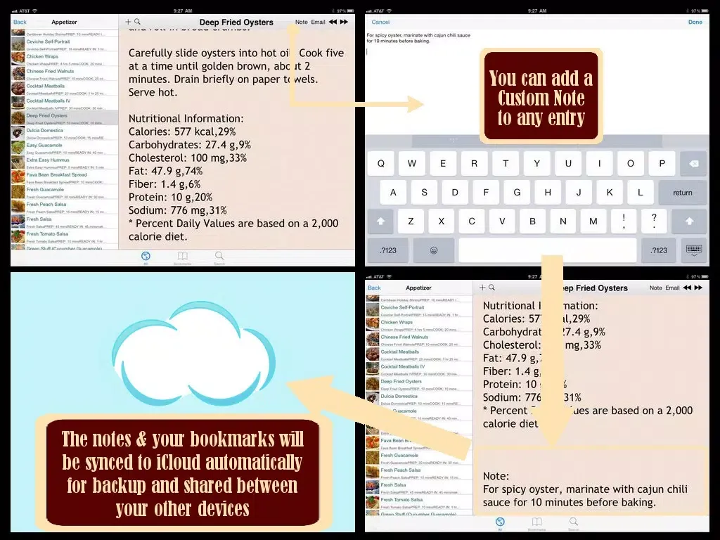 Tangkapan skrin 400 Dairy Free Recipes iPad 