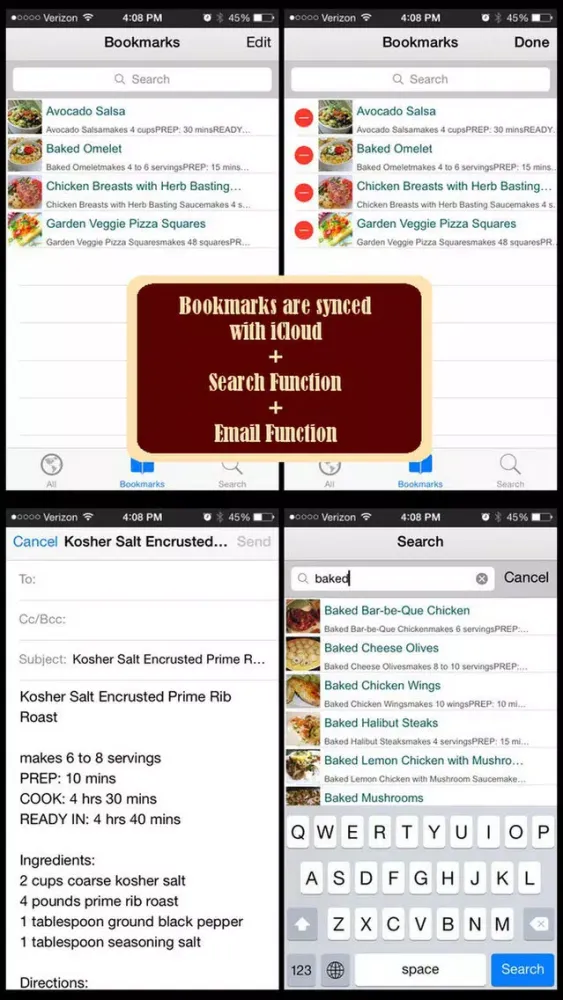 Tangkapan skrin 500 Atkins Recipes