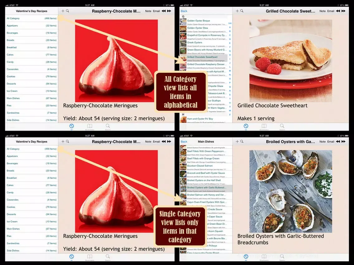 Capturas de pantalla de Valentine's Day Recipes Plus+ iPad 