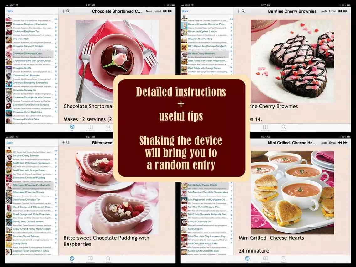 Capturas de pantalla de Valentine's Day Recipes Plus+ iPad 