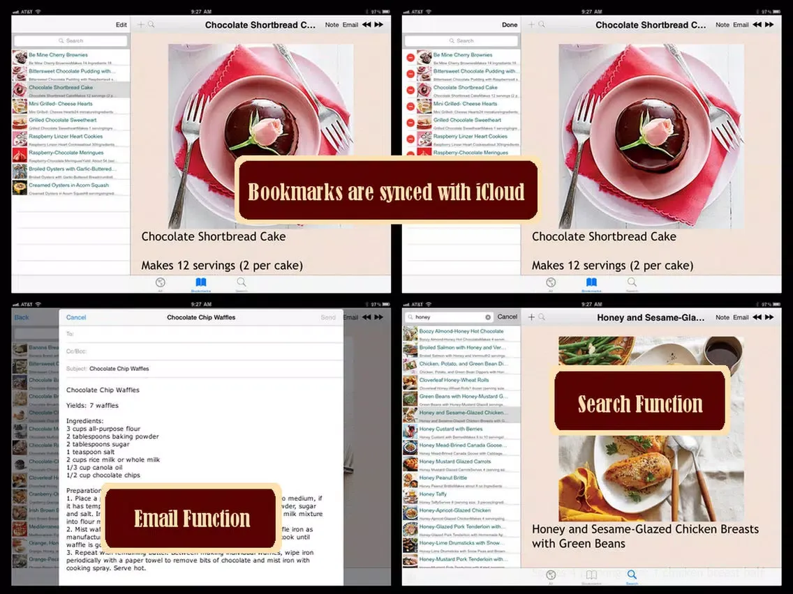 Capturas de pantalla de Valentine's Day Recipes Plus+ iPad 