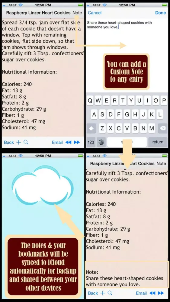 Capturas de pantalla de Valentine's Day Recipes Plus+
