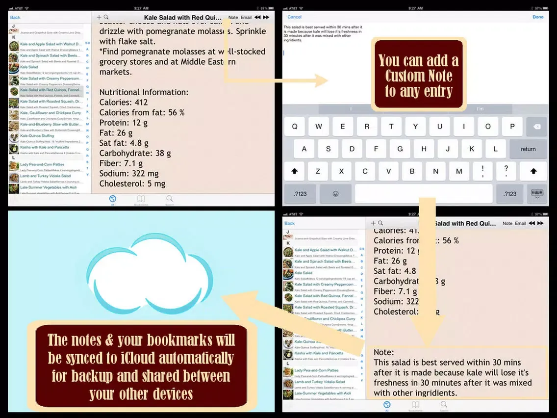 Capturas de tela do Anti-Aging Recipes iPad 