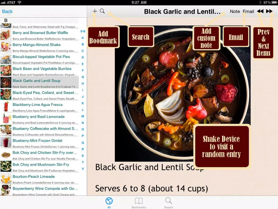Capturas de tela do Anti-Aging Recipes iPad 