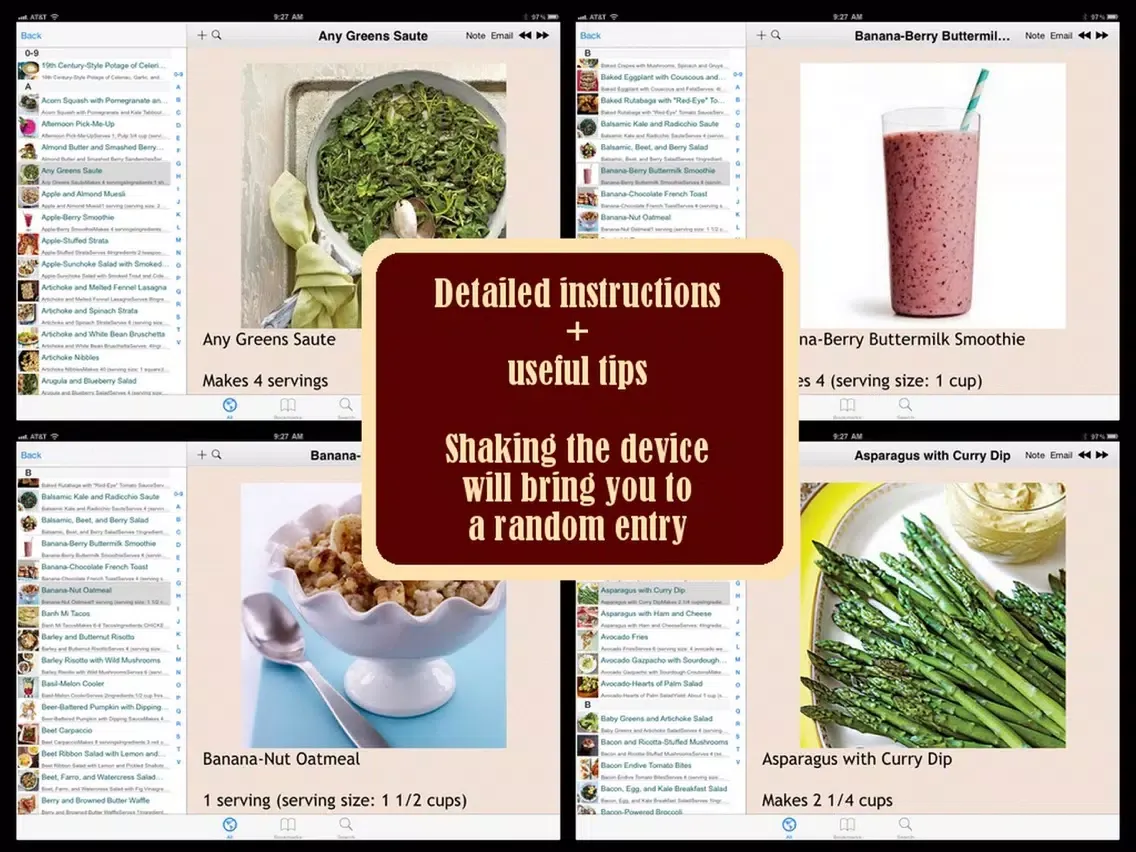 Capturas de tela do Anti-Aging Recipes iPad 