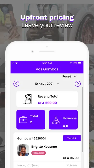Tangkapan skrin Gombo Pros: Grow your business