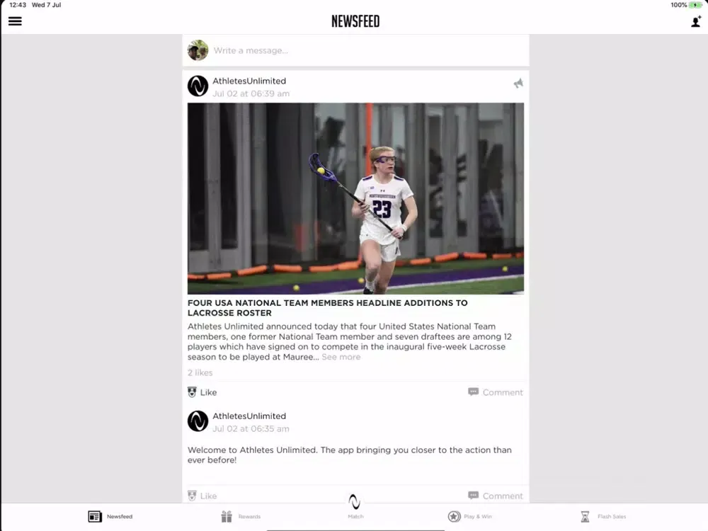 Captures d'écran de Athletes Unlimited iPad 