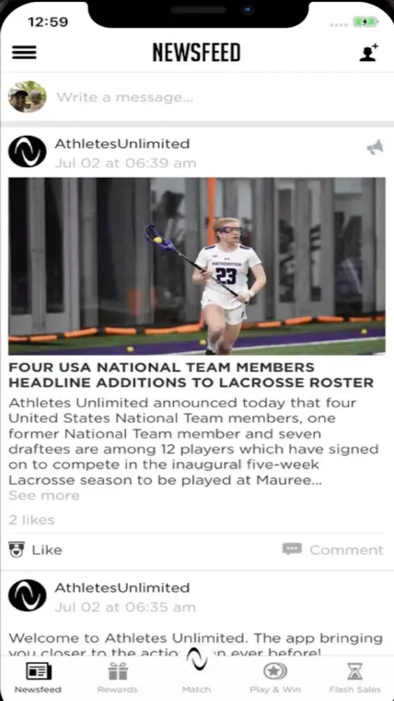 Captures d'écran de Athletes Unlimited