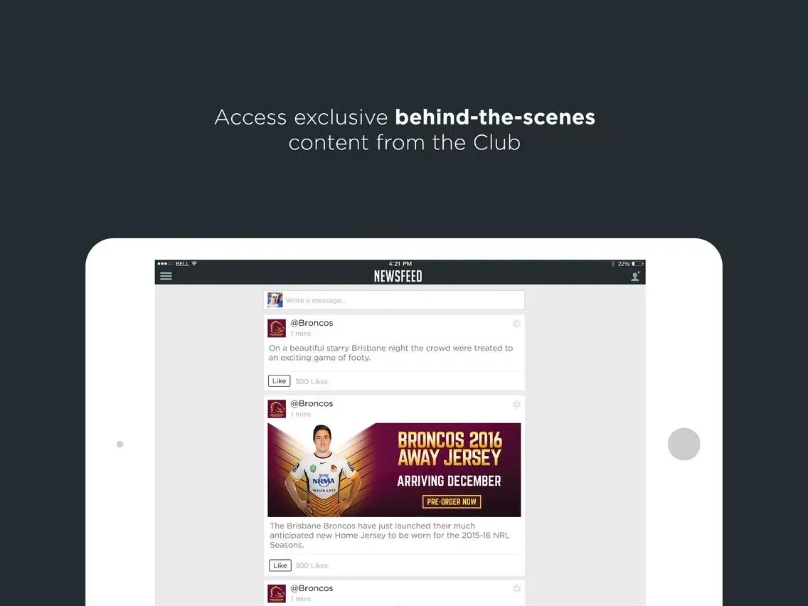 Capturas de tela do Broncos FanTribe iPad 