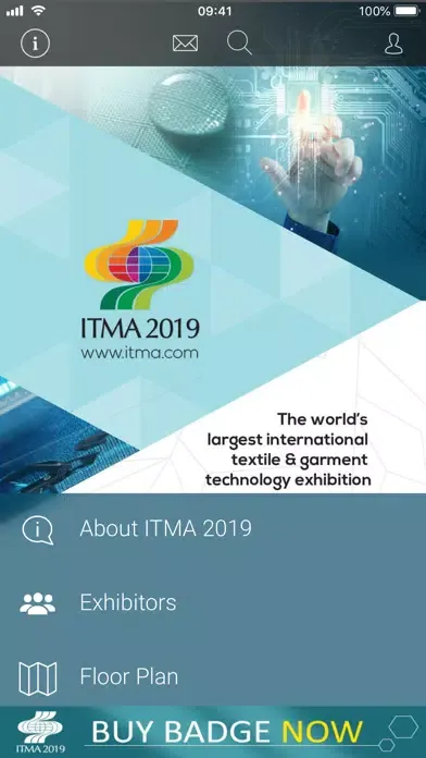 Tangkapan skrin ITMA 2019 – Official App