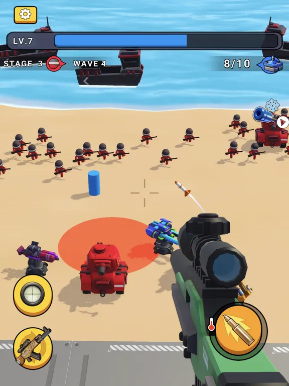 Snipe Gun War : Defense Beach iPad  স্ক্রিনশট