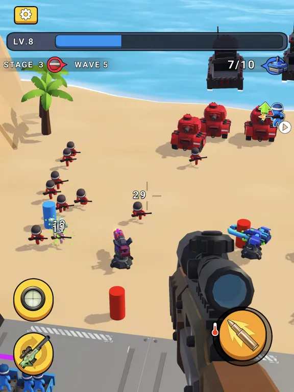 Snipe Gun War : Defense Beach iPad  স্ক্রিনশট