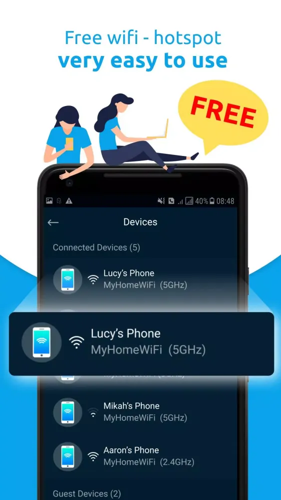 Tangkapan skrin WiFi Hotspot, Personal hotspot