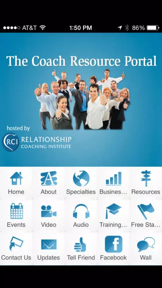 Zrzuty ekranu The Coach Resource Portal