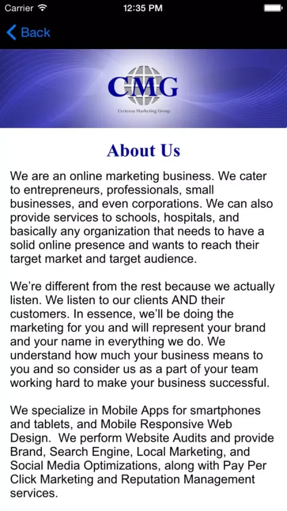 Certezza Marketing Group應用截圖