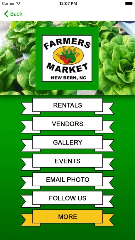 Capturas de tela do NB Farmers Market