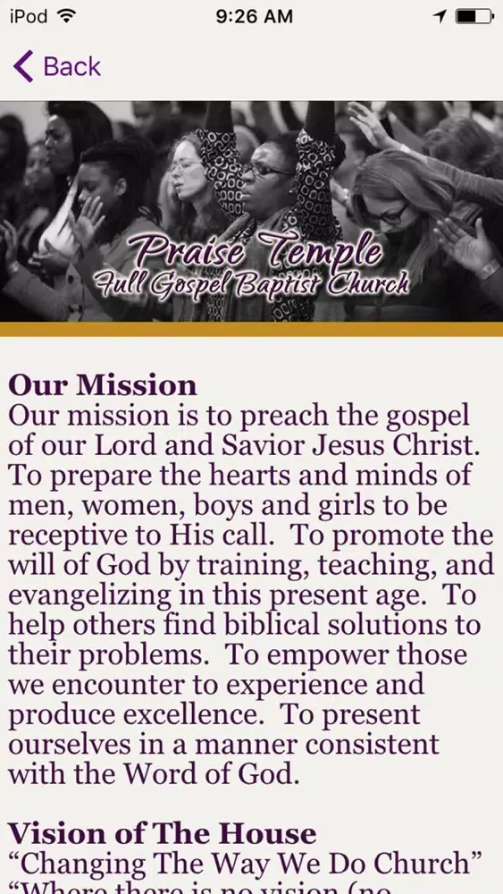 Screenshot di Praise Temple Full Gospel