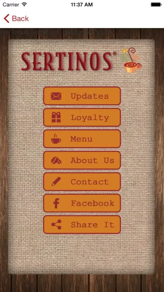 Capturas de pantalla de Sertinos Coffee