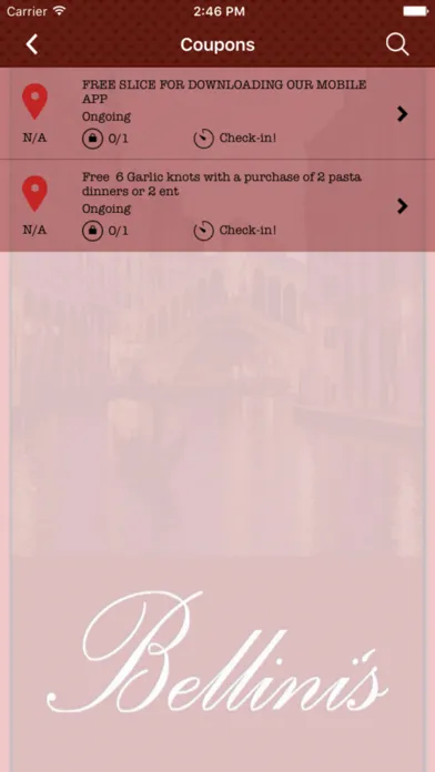 Capturas de pantalla de Bellini's Italian Restaurant