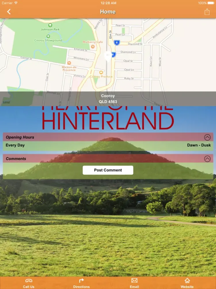 ภาพหน้าจอของ The Cooroy App iPad 
